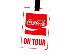 Vizual cu design desenat al unei sticle de Coca-Cola pe un fundal galben