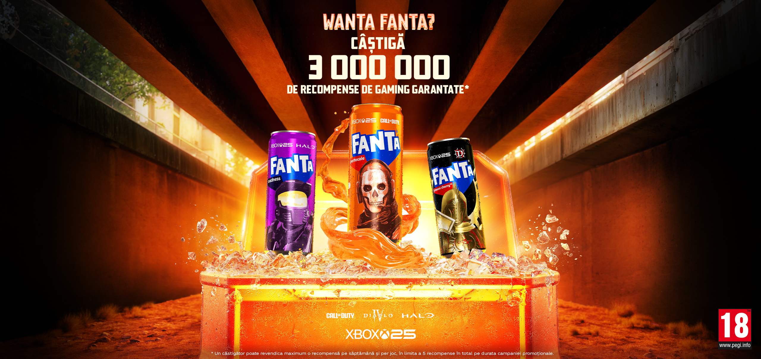 Trei doze de Fanta, iesind dintr-un cufar de comori