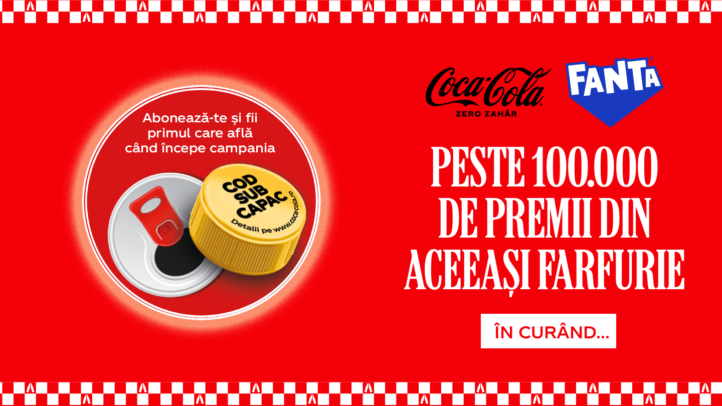 Ilustrate a capacelor si cheitelor promotionale din campania Coca-Cola