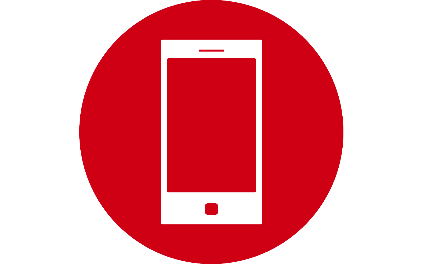 O pictogramă cu telefon alb de Coca-Cola pe fundal roșu