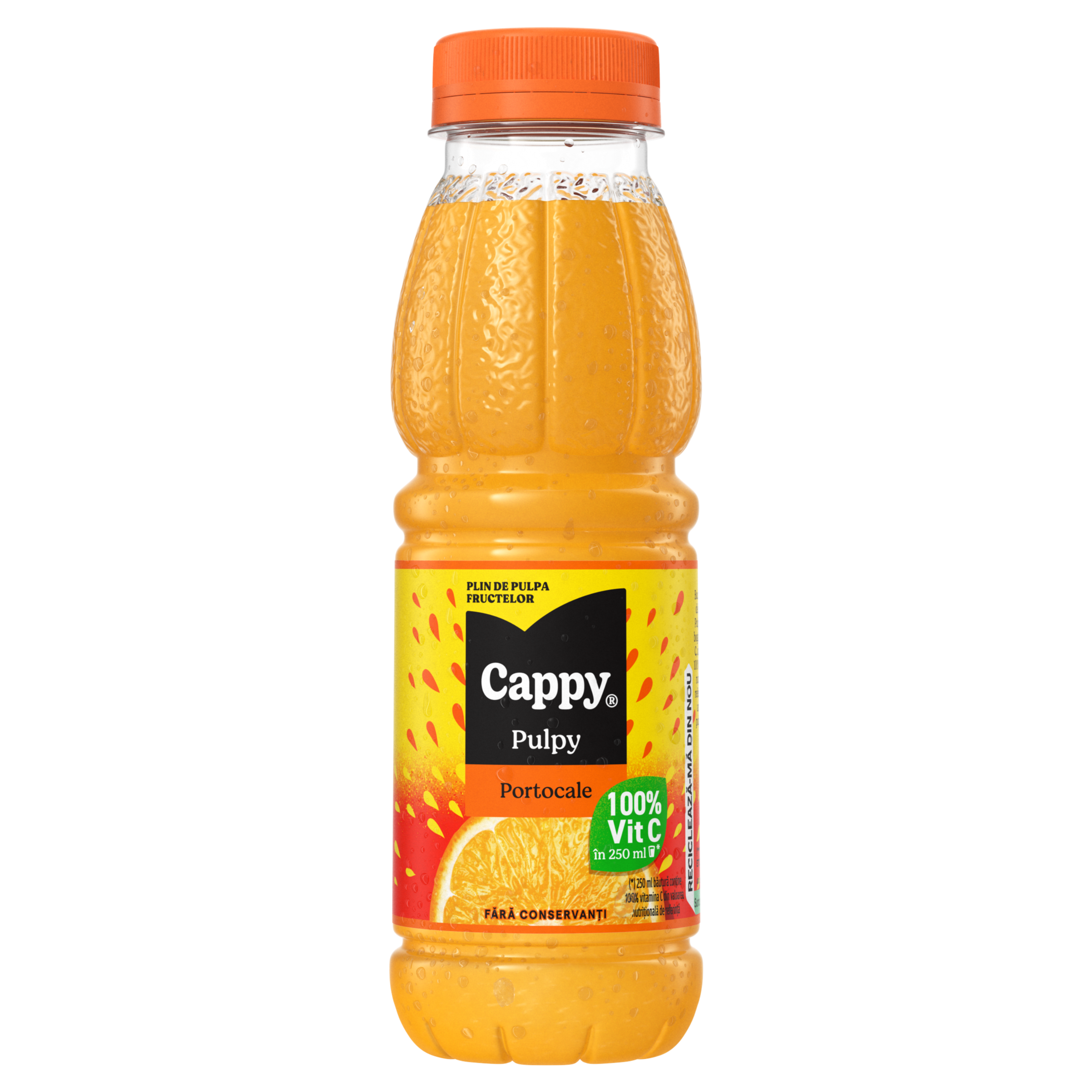Sticlă de Cappy Pulpy de Piersici