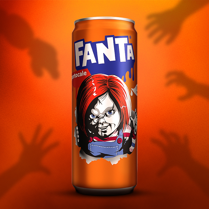 doza de Fanta Portocale ediție limitată de Halloween