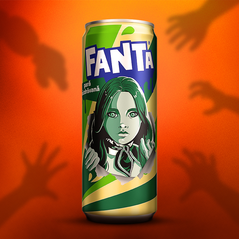 doza de Fanta Pară Năzdravană ediție limitată de Halloween