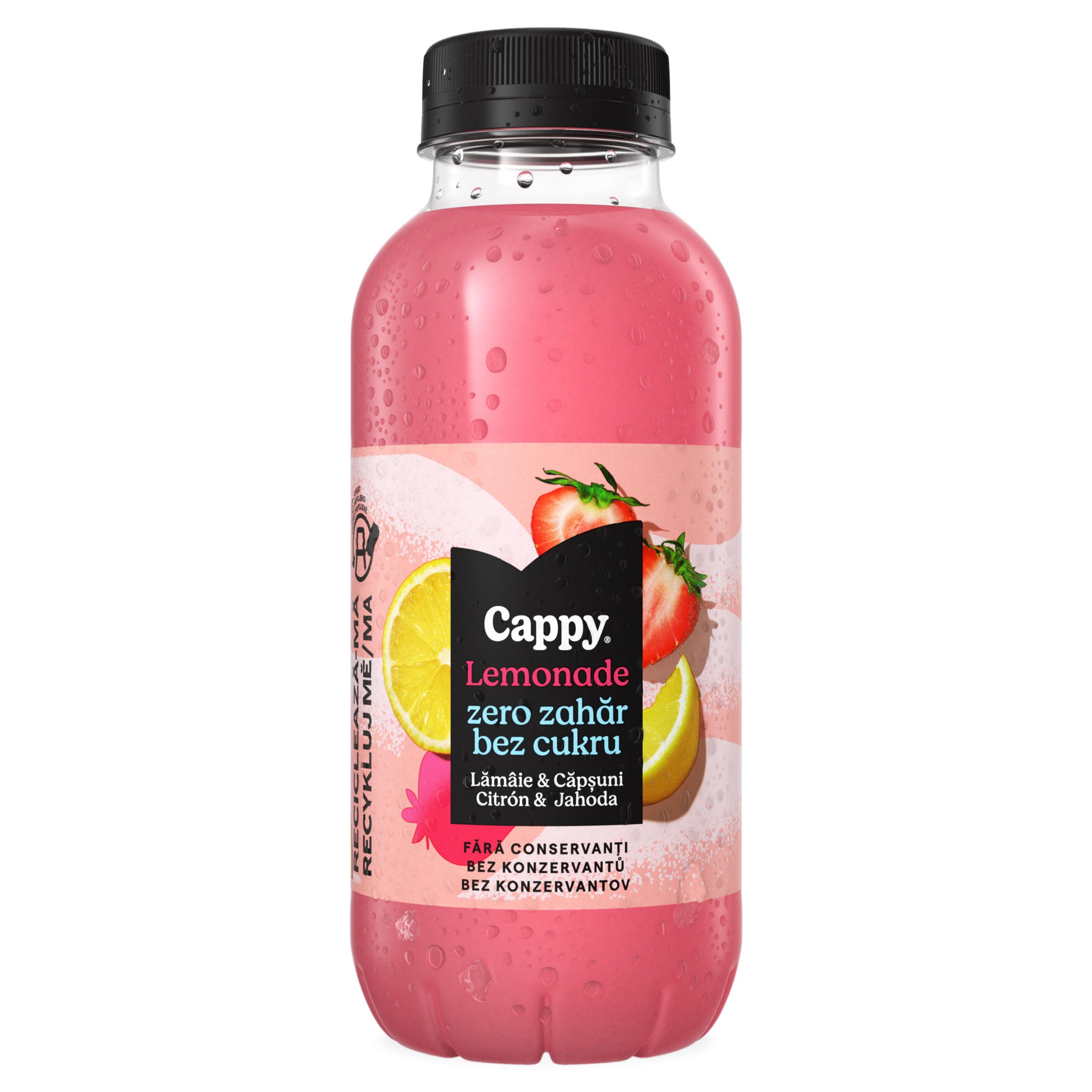 Cappy Lemonade Zero Zahăr - Lămâie & Căpșuni