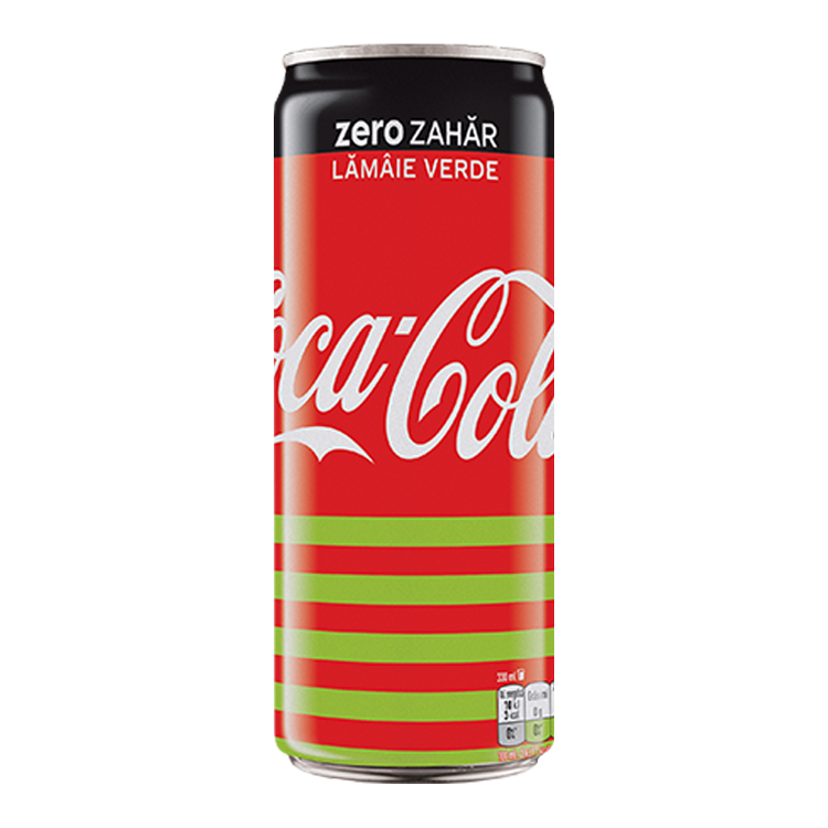 de Coca-Cola Zero Zahăr Lămâie Verde  Doză de Coca-Cola Zero Zahăr Lămâie Verde
