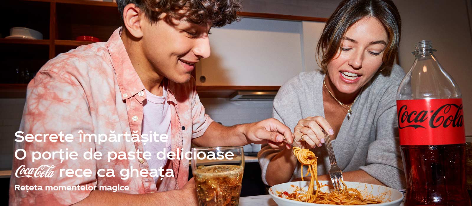 Banner al campaniei Coca-Cola Meals - Reteta momentelor magice