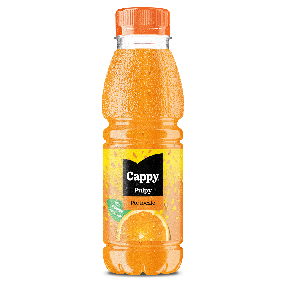 Sticlă de Cappy Pulpy de Piersici