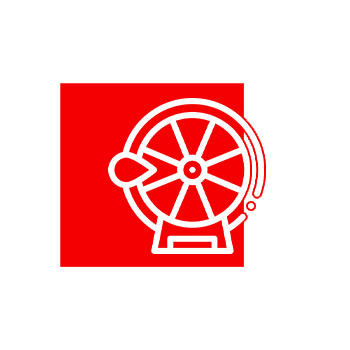 Reprezentare grafica a unei roti a norocului pe un fundal rosu