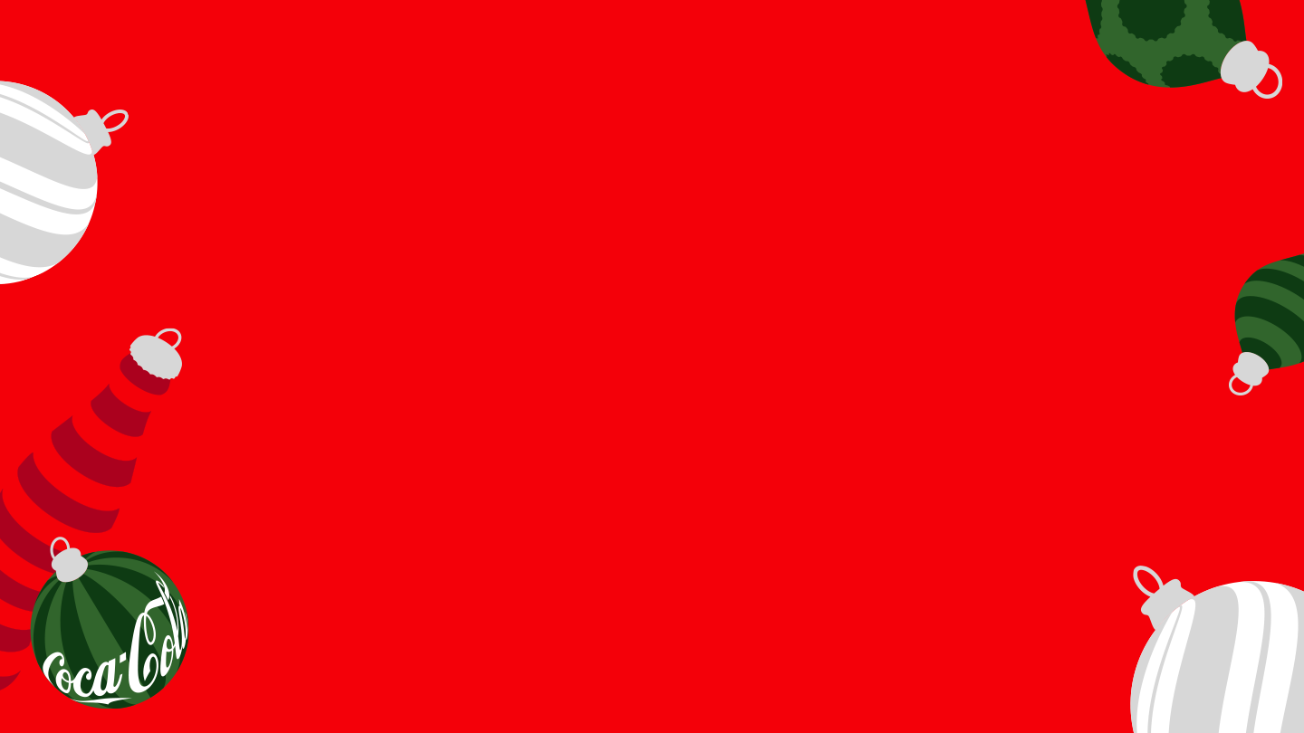 Un background roșu cu globuri decorative de Crăciun pe margini