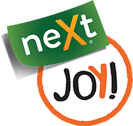 neXt Joy logo sa belom pozadinom