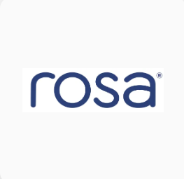 Rosa beli logo sa plavom pozadinom