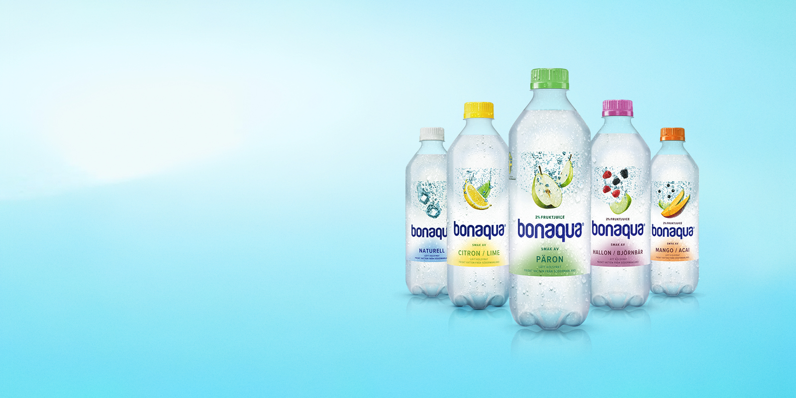 Bonaqua PET-flaskor med färskt vatten från Södermaland