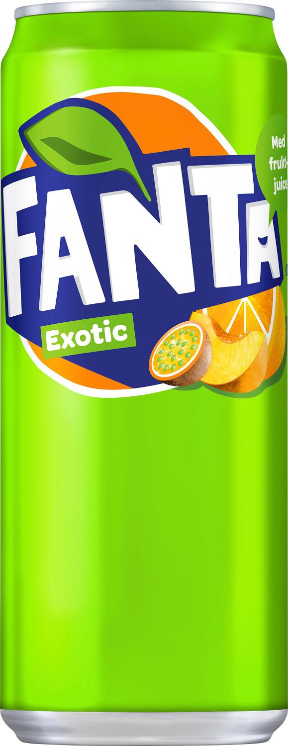En läskburk med Fanta Exotic