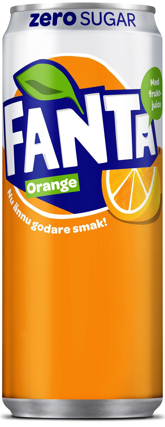 En läskburk med Fanta Orange Zero Sugar