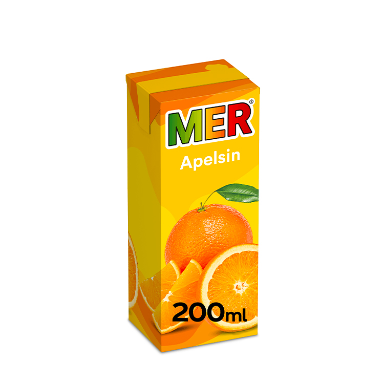 Fruktdrycken MER Apelsin i Tetra Pak®