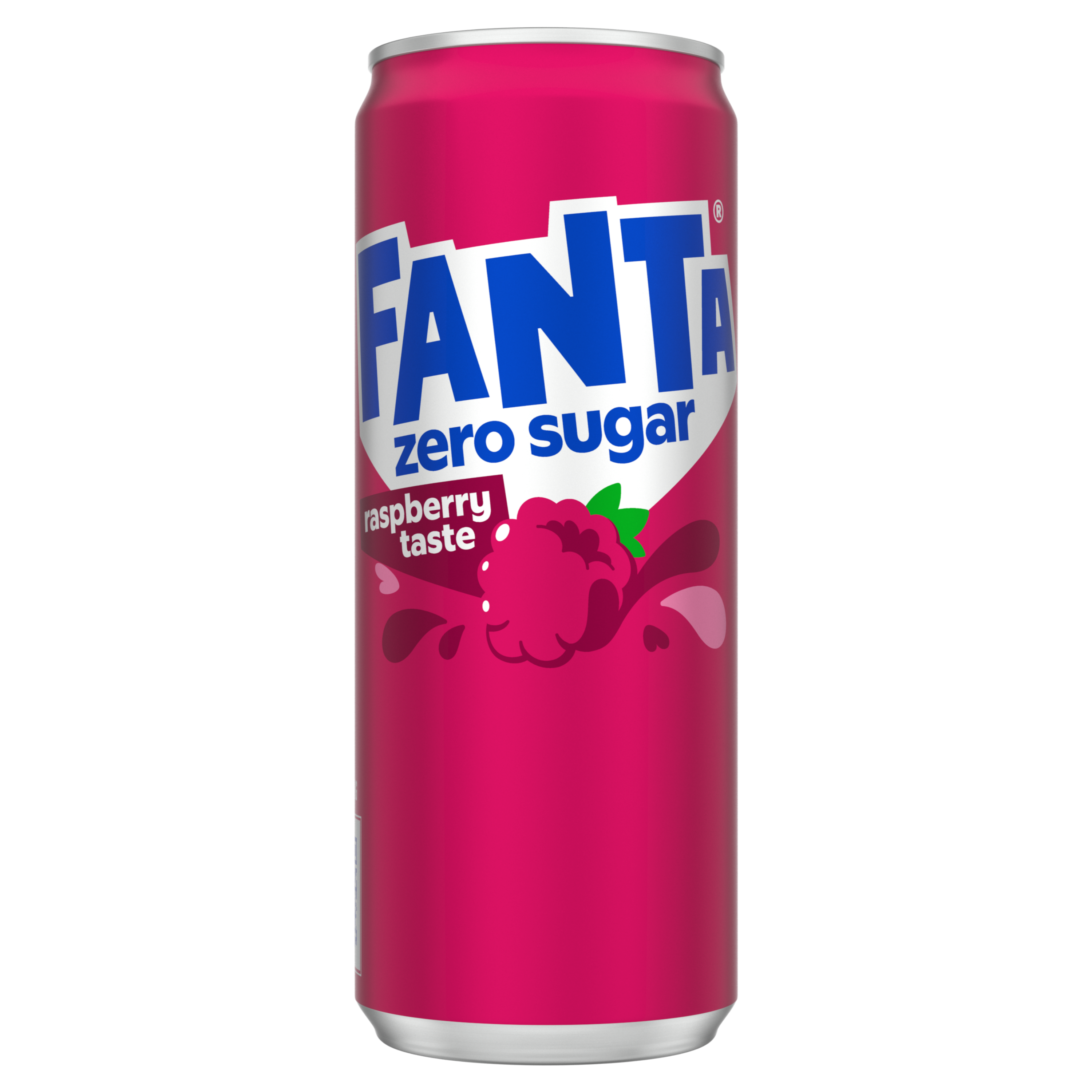 En läskburk med Fanta Raspberry Zero Sugar