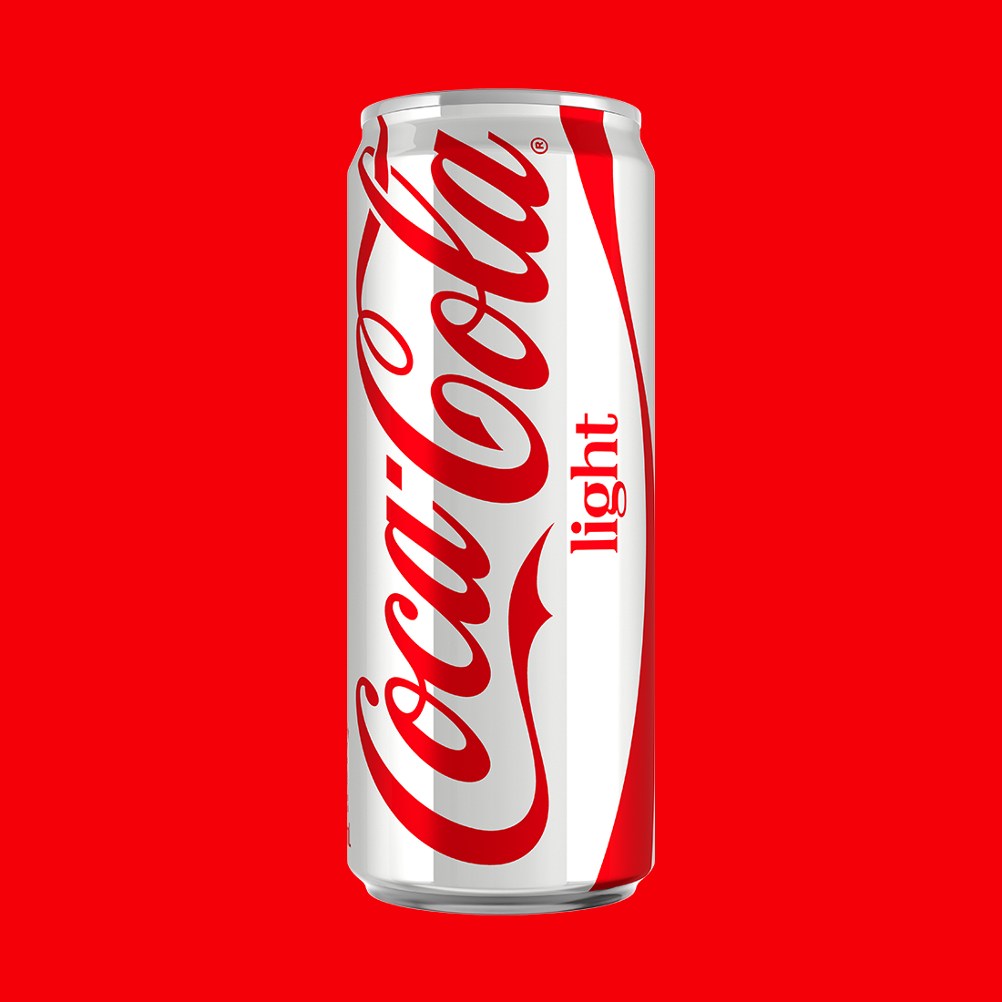 Coca-Cola Light can on white background