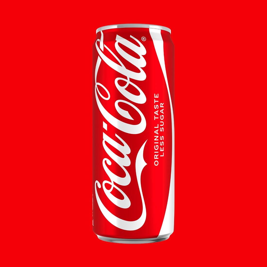 Coca-Cola Original Taste can on white background