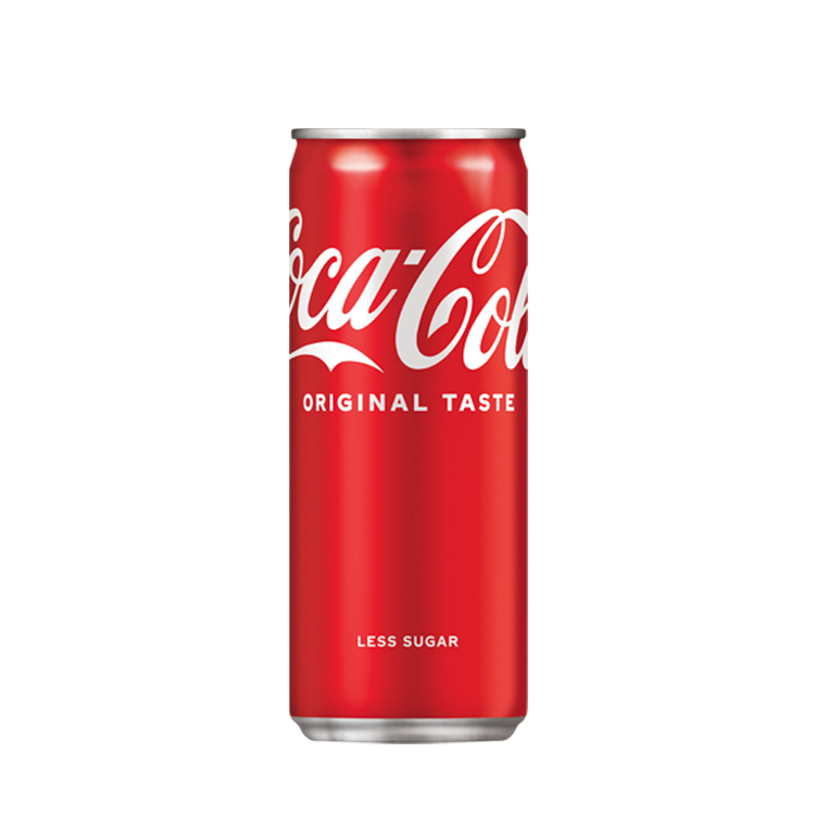 Coca-Cola Original Taste can on white background