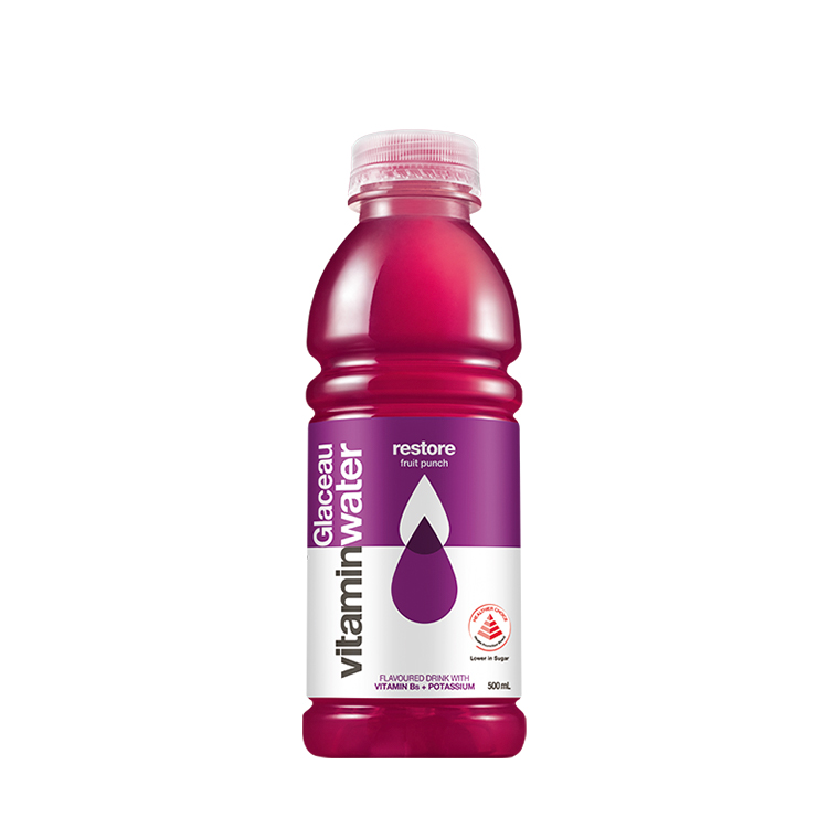 A bottle of Fruit Punch Glaceau Vitaminwater