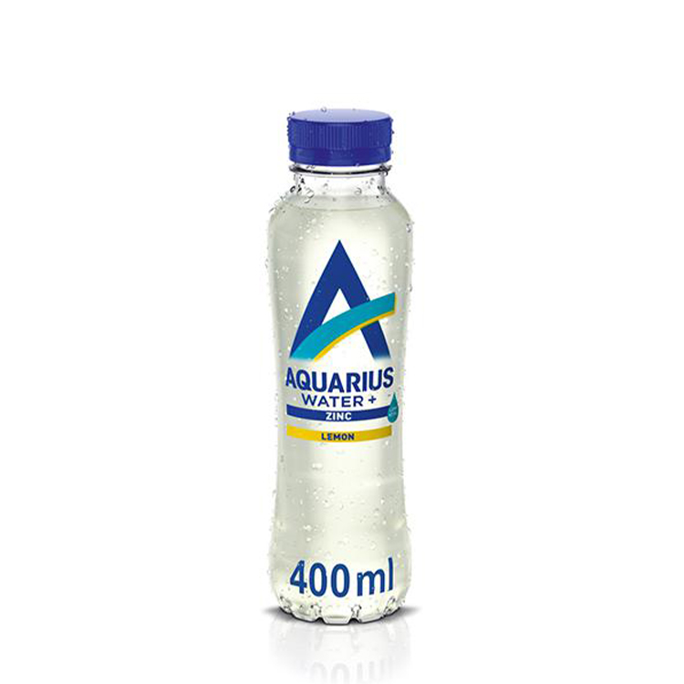 Posamezna plastenka pijače Aquarius Water+ Zinc + Limona Cink.