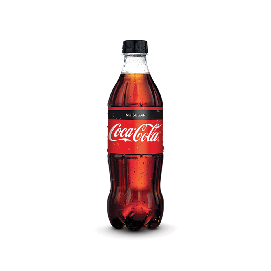 Posamezna plastenka Coca-Cole brez sladkorja