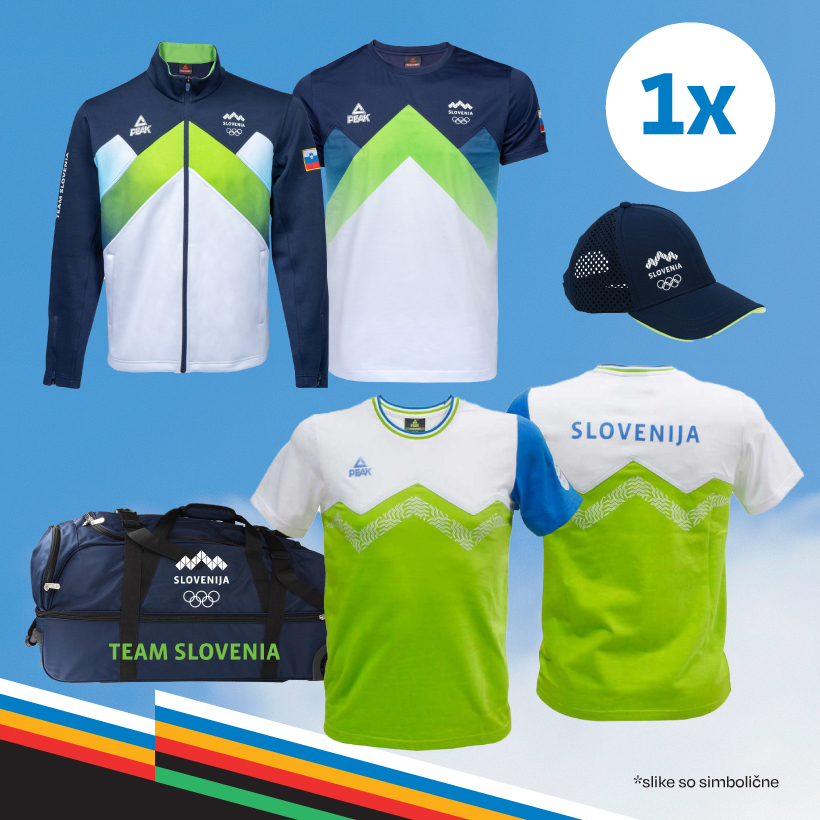 Športna torba, jopa, kratka in navijaška majica ter kapa s šiltom (moški, velikost L)