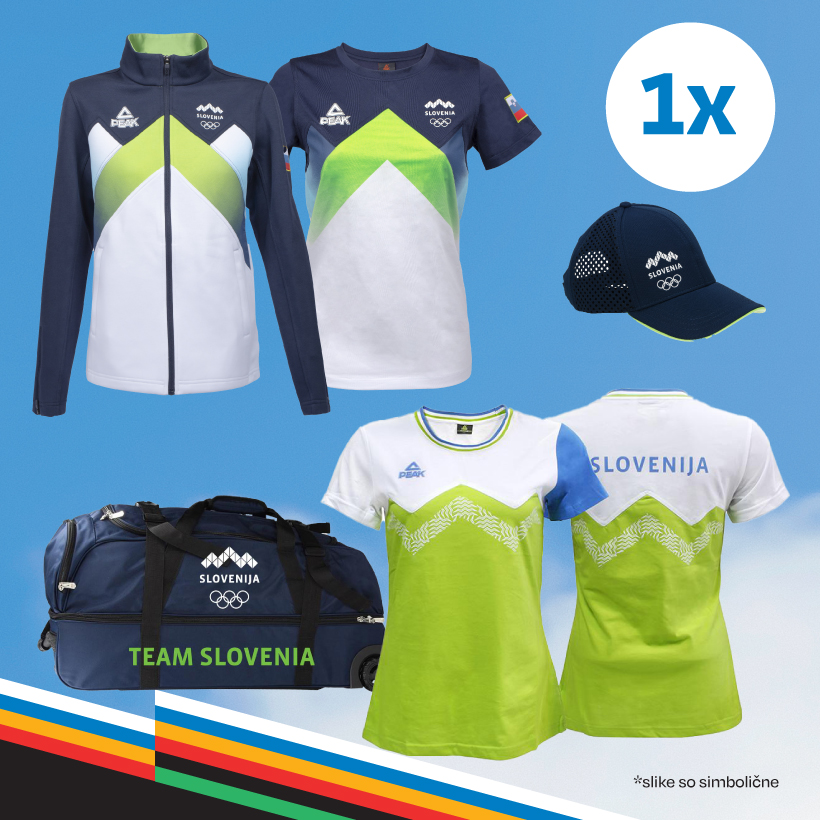 Športna torba, jopa, kratka in navijaška majica ter kapa s šiltom (ženski, velikost M)