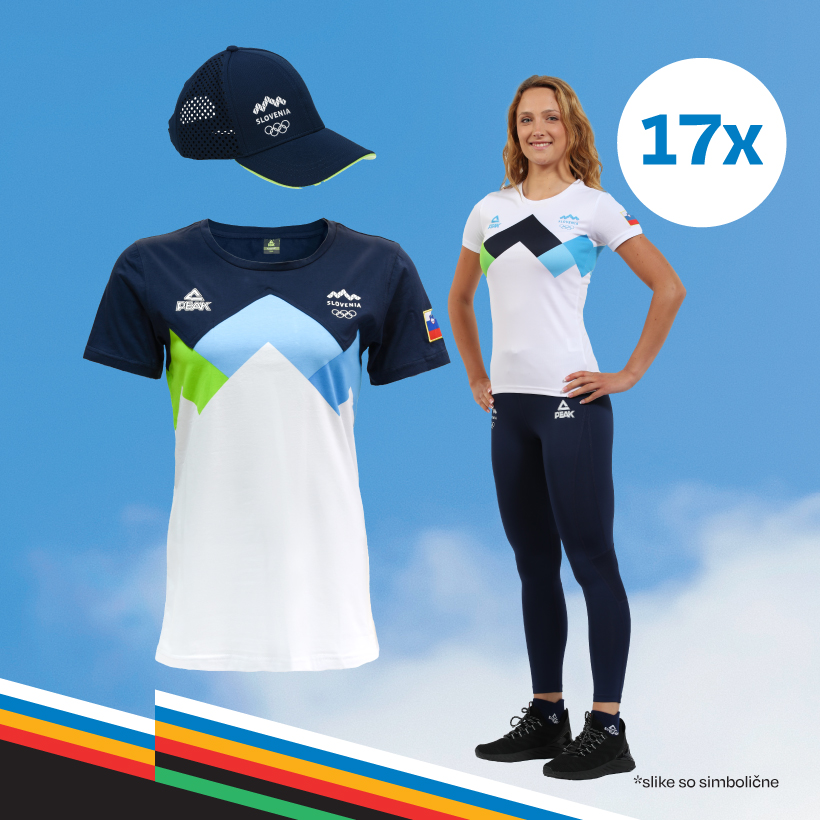 Pajkice, tehnična in klasična kratka majica ter kapa s šiltom (ženski, velikosti S, M, L)