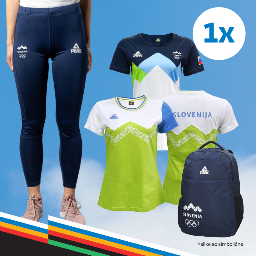 Kratke hlače, tehnična in klasična kratka majica ter kapa s šiltom (moški, velikosti M, L, XL)