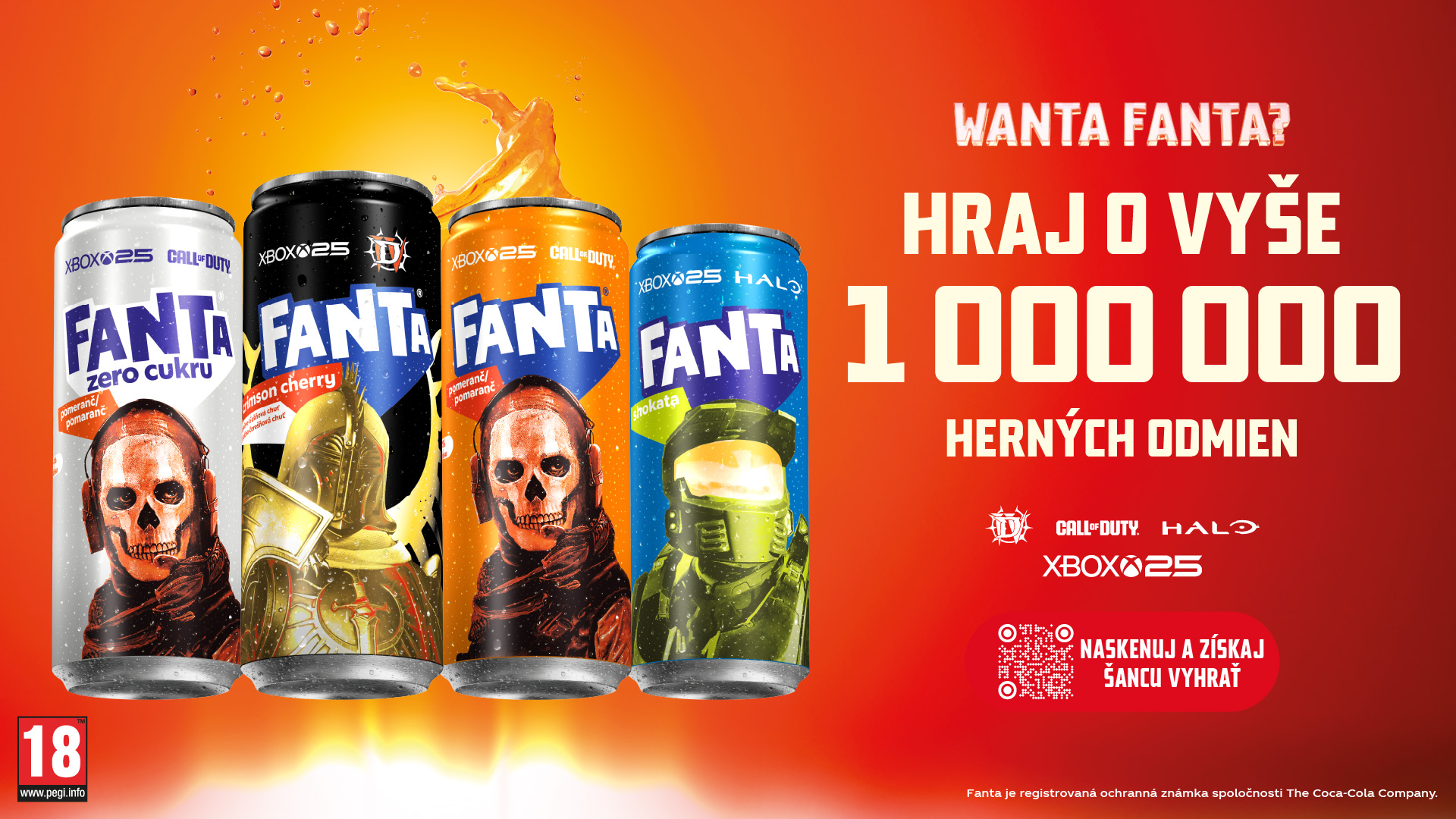 Herné legendy ožívajú v kampani Fanta × Xbox, naskoč do hry a hraj o vyše 1 000 000 odmien