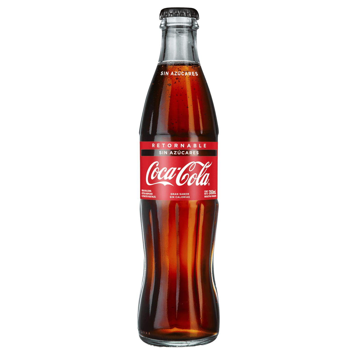Botella de Coca-Cola Sin Azúcares 350 mL Retornable
