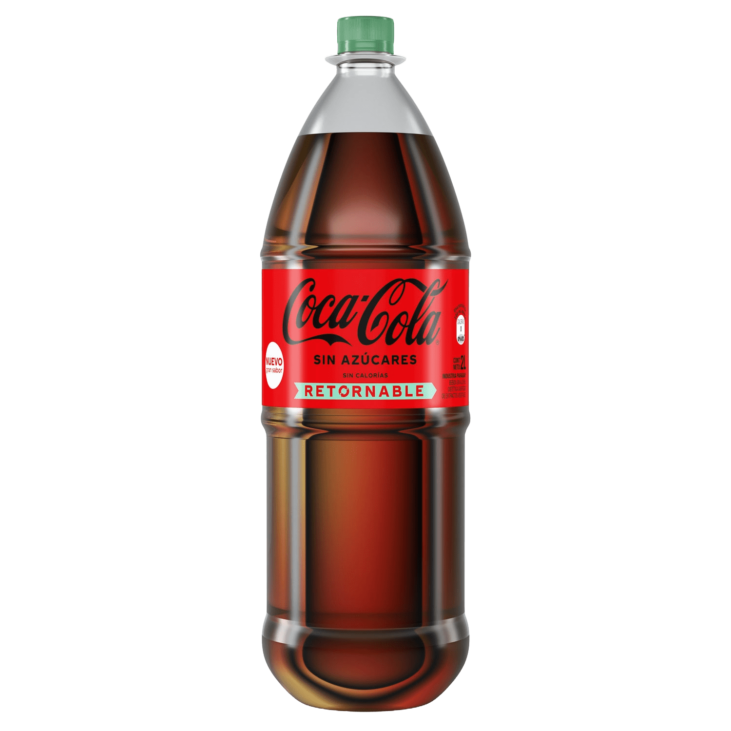 Botella de Coca-Cola Sin Azúcares 2L Retornable