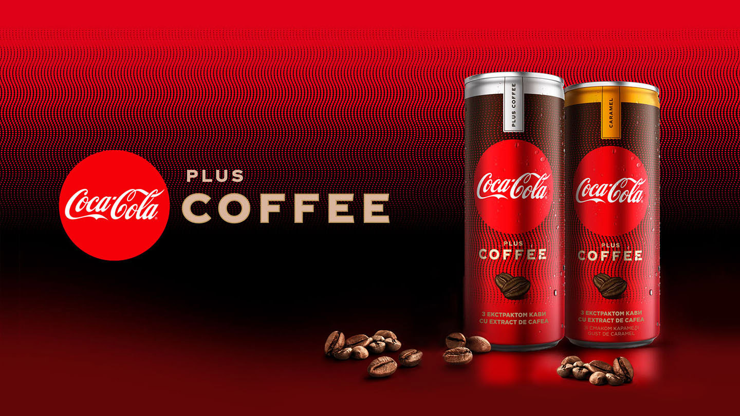 Три смаки напою марки Coca-Cola plus coffee