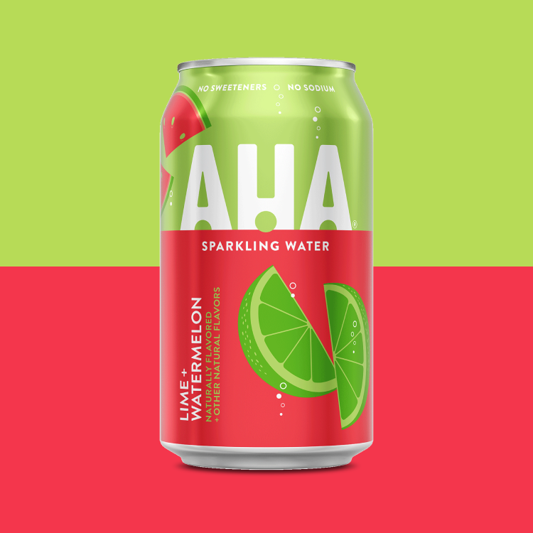 Aha Lime Watermelon Cans, 12 fl oz, 8 Pack