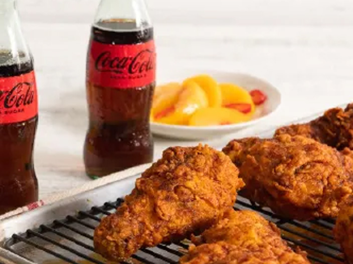 “Hotlanta” Sweet Peach Hot Chicken and Coca-Cola Zero Sugar