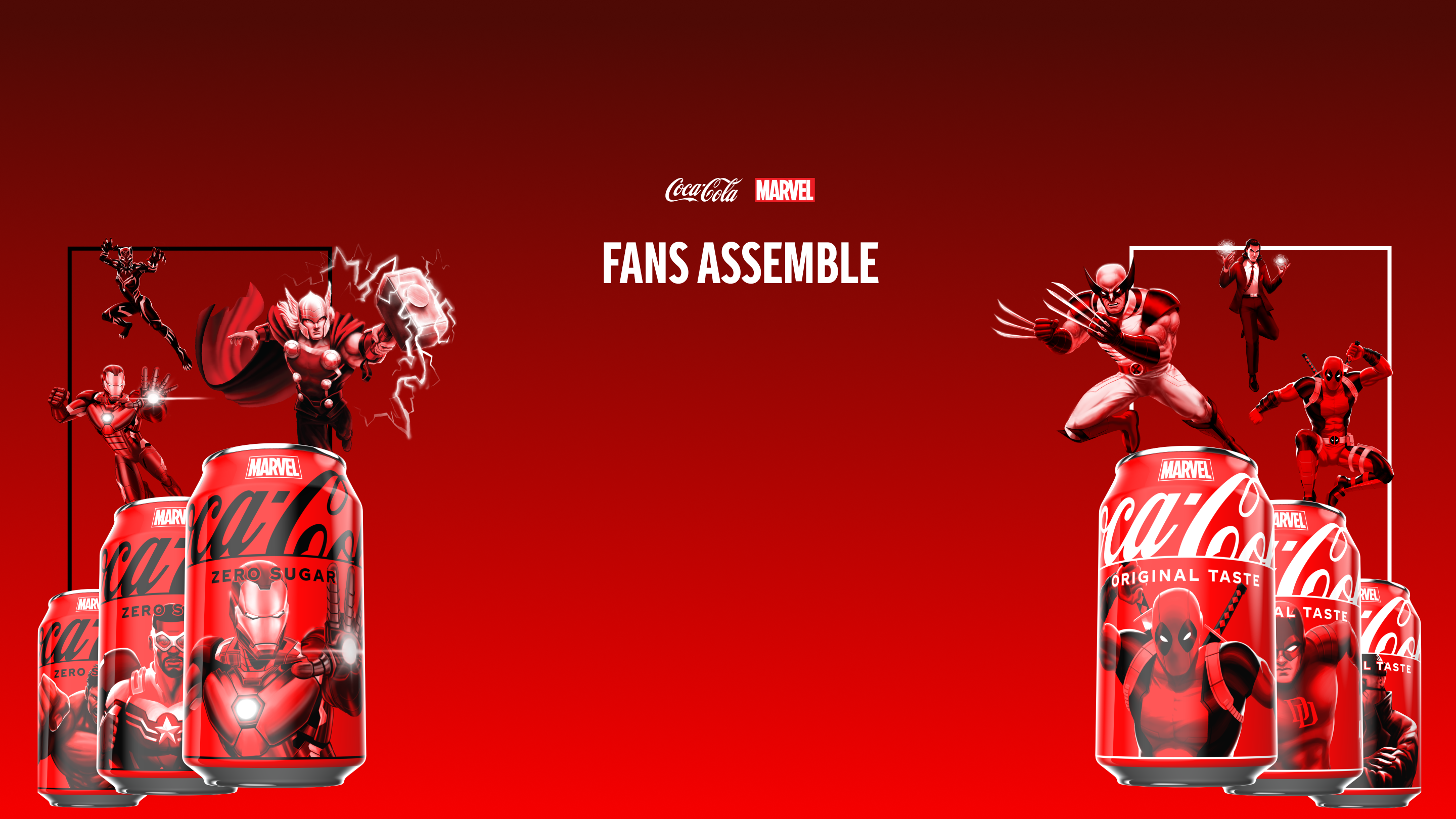 Coca-Cola and Coca-Cola Zero with Heros