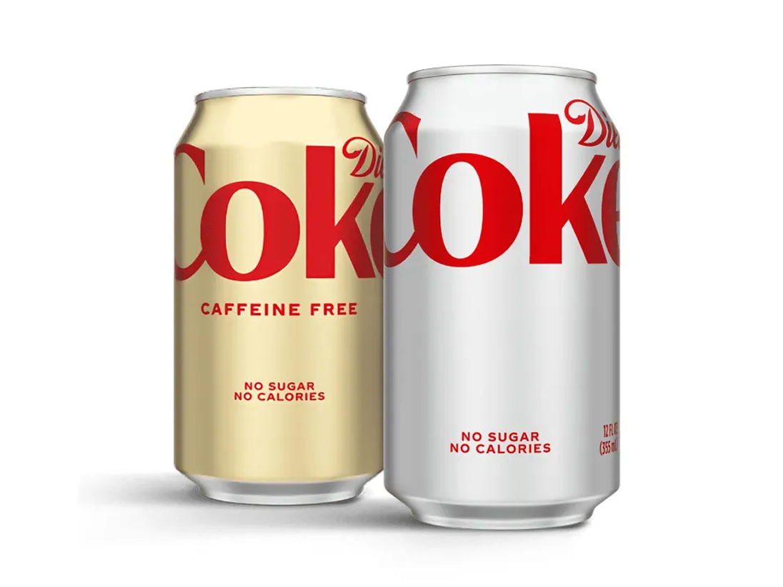 Two cans of Diet Coke
