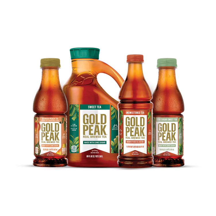 Gold Peak bottles in different flavors