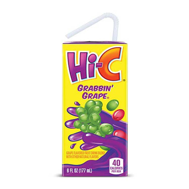 Hi-C Grabbin Grape Cartons, 6 fl oz, 8 Pack