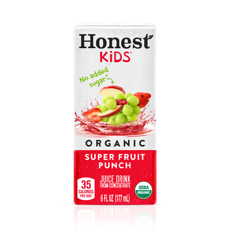 Honest Kids Super Fruit Punch Cartons, 6 fl oz, 8 Pack