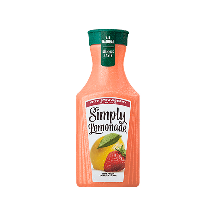 Simply Lemonade w/ Strawberry Bottle, 52 fl oz