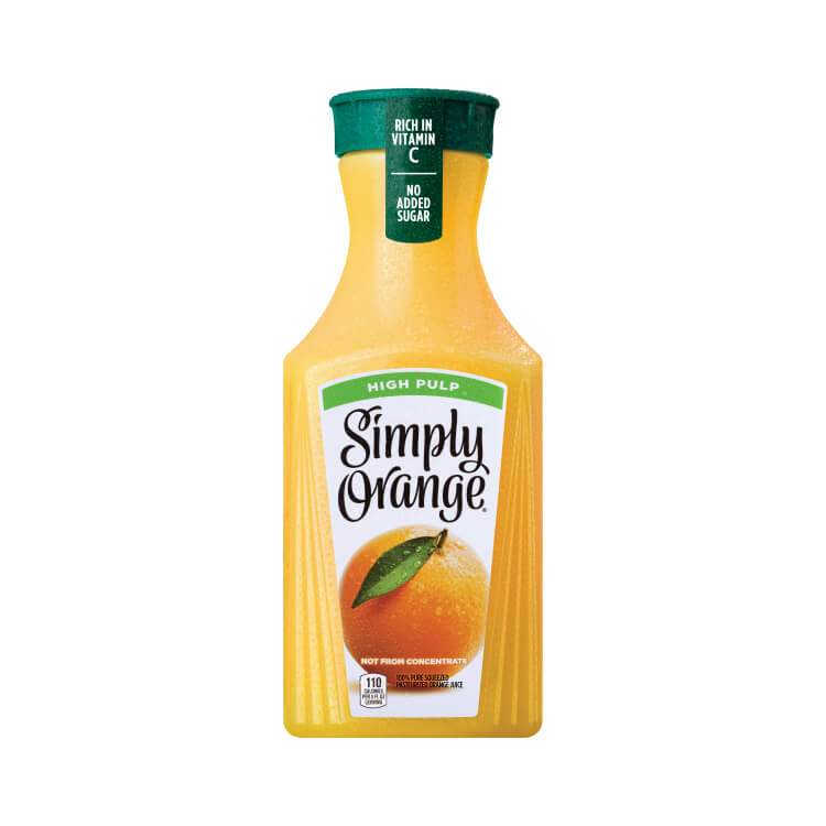 Simply Orange High Pulp Juice Bottle, 52 fl oz