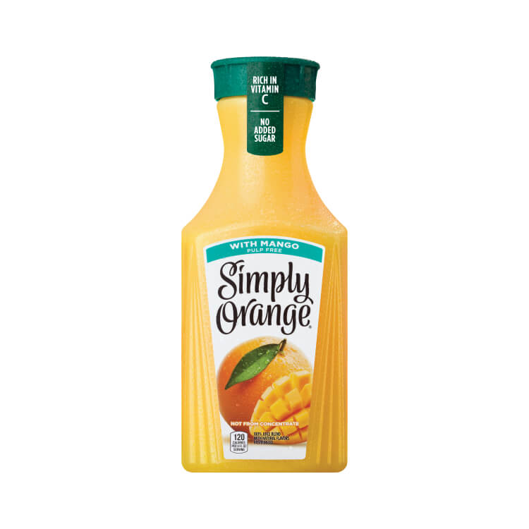 Simply Orange w/ Mango Juice Bottle, 11.5 fl oz