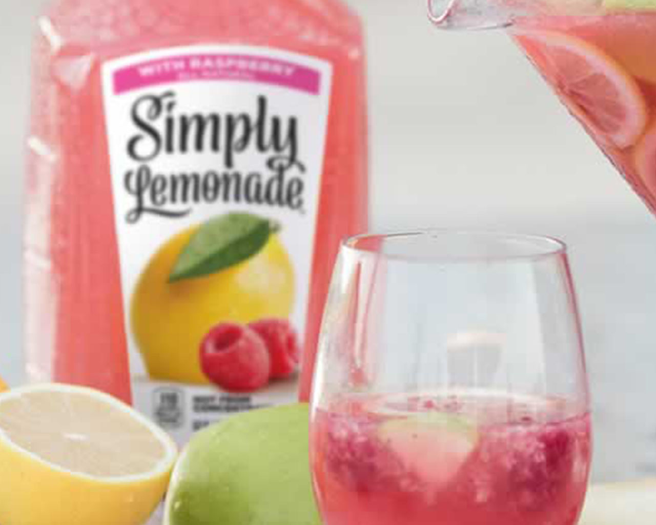 Simply Sunset Sangria made with Simply Lemonade® with Raspberry