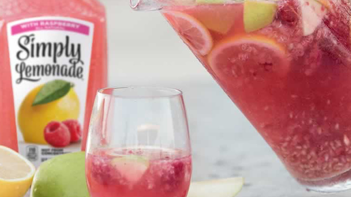 Simply Sunset Sangria made with Simply Lemonade® with Raspberry