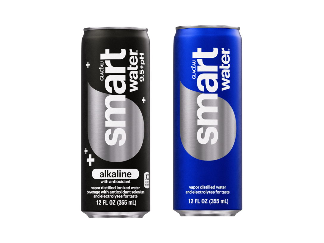 two smartwater cans