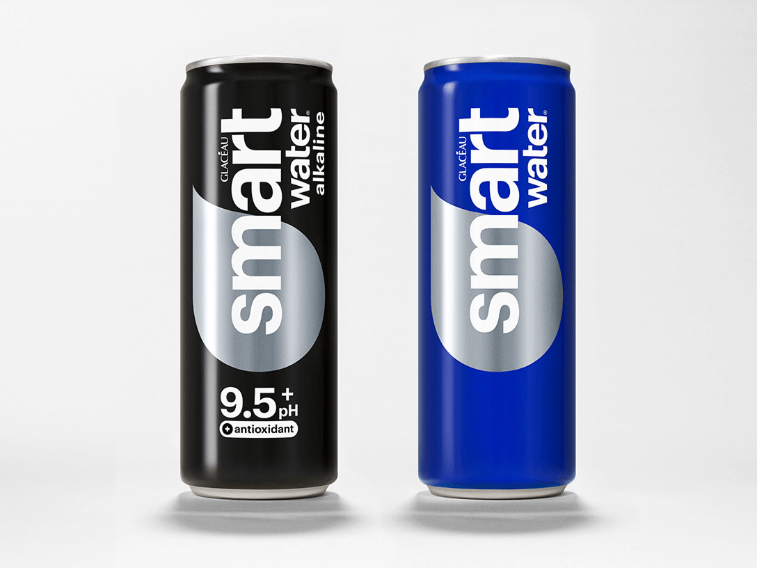 two smartwater cans