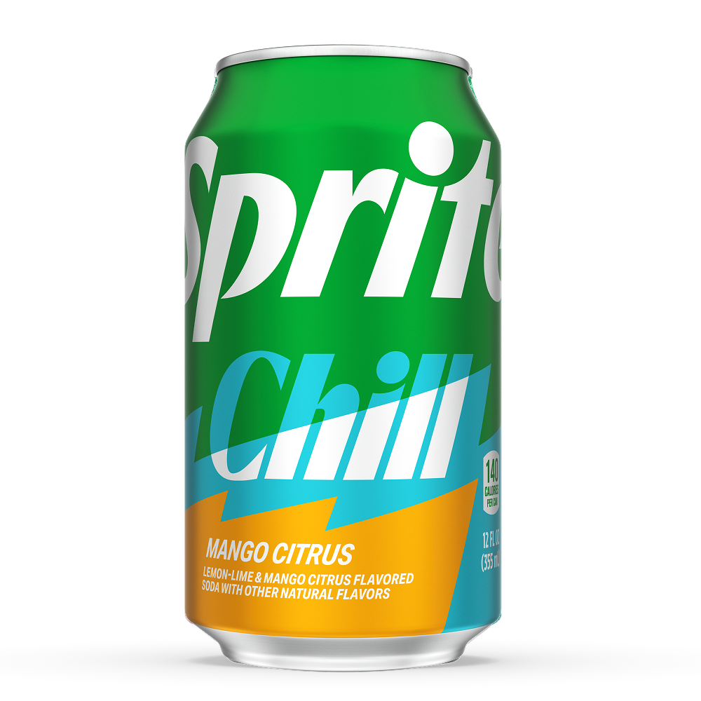 Sprite Chill Mango Citrus Soda Soft Drink Can, 12 fl oz