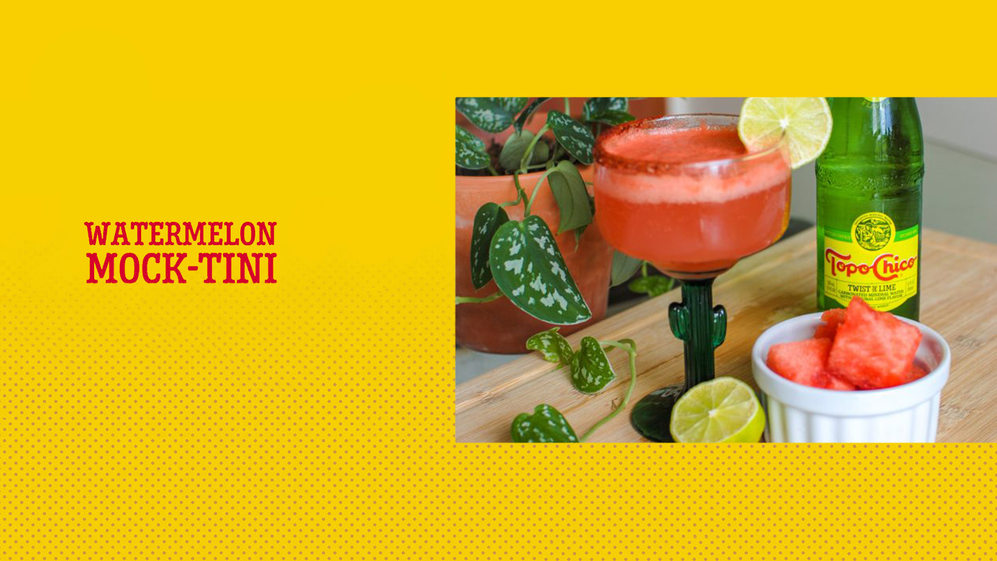 A glass of Watermelon Mocktini 
